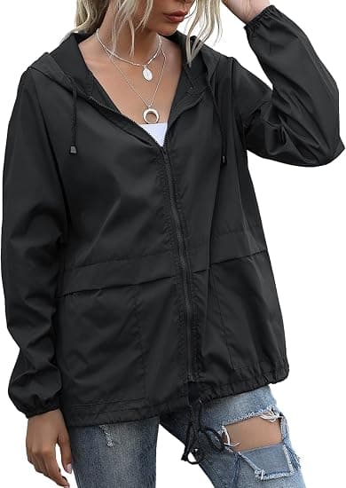 JMinger Women's Raincoat, Lightweight Waterproof